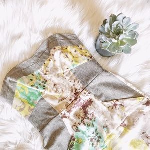 hype / silky floral strapless dress